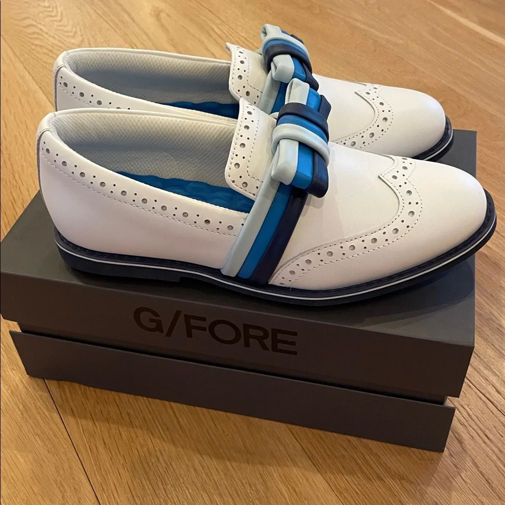 G/FORE WOMEN'S RIBBON BROGUE CRUISER GALLIVANTER GOLF SHOES NWT blue ribbon - Picture 6 of 7
